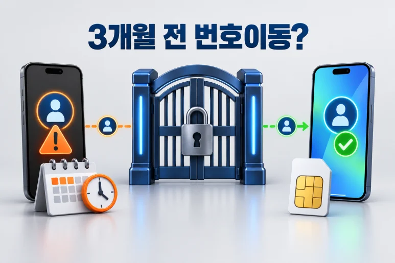 최근 3개월 이내 번호이동 제한과 해제 안내