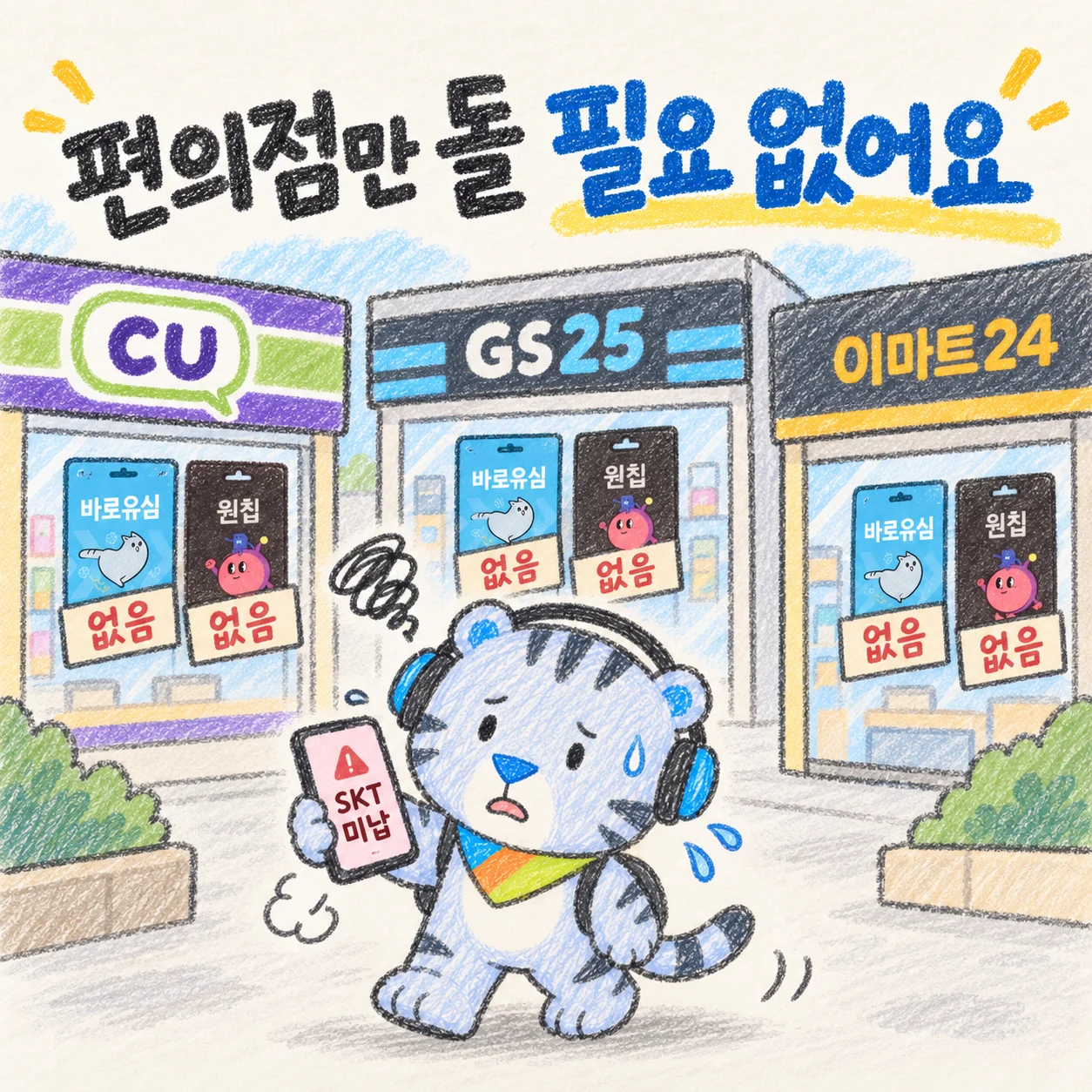 편의점 유심이 품절일 때 배송 유심을 고려하는 상황